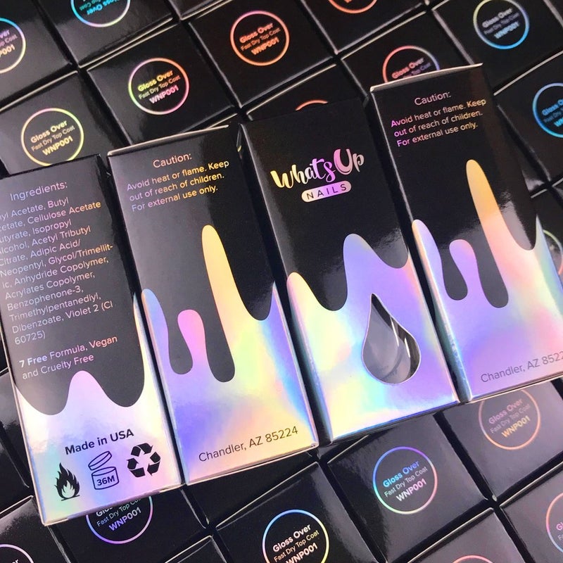 Whats Up Nails - Gloss Over Fast Dry Top Coat Nail Polish Made in USA 21 Free Cruelty Free Vegan Clean - Image 2